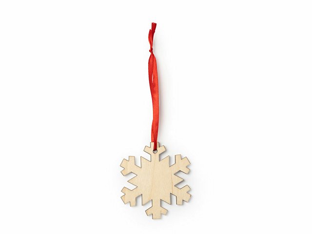 Деревянное новогоднее украшение JINGLE, снежинка (KXM1305S1514)