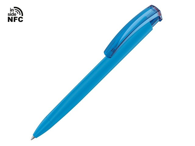 Ручка пластиковая шариковая трехгранная «Trinity K transparent Gum» soft-touch с чипом передачи информации NFC (K187926NFC.10)