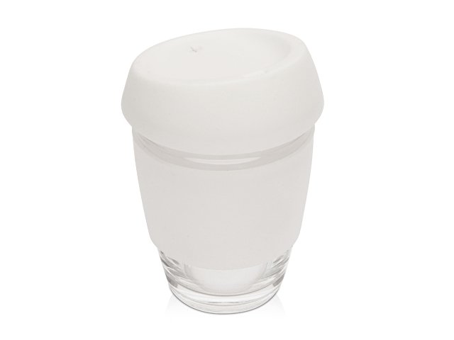 K885206 - Стеклянный стакан с силиконовой крышкой и манжетой «Monday»