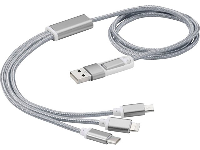 Универсальный зарядный кабель 3-в-1 с двойным входом (K12418081)