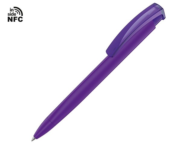 Ручка пластиковая шариковая трехгранная «Trinity K transparent Gum» soft-touch с чипом передачи информации NFC (K187926NFC.14)