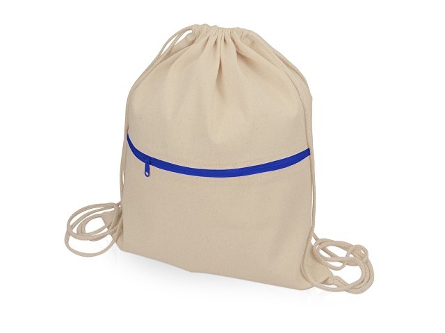 Рюкзак-мешок хлопковый «Lark» с цветной молнией (K955112)