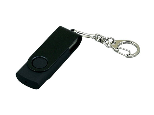 K6031.8.07 - USB 2.0- флешка промо на 8 Гб с поворотным механизмом и однотонным металлическим клипом