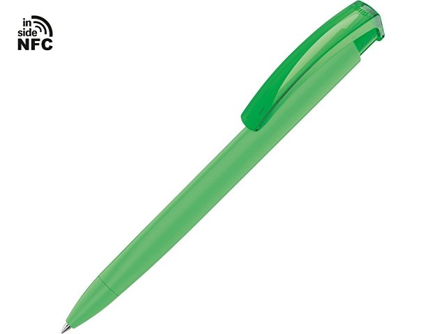 Ручка пластиковая шариковая трехгранная «Trinity K transparent Gum» soft-touch с чипом передачи информации NFC (K187926NFC.03)