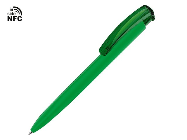 Ручка пластиковая шариковая трехгранная «Trinity K transparent Gum» soft-touch с чипом передачи информации NFC (K187926NFC.23)