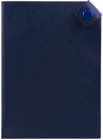 ANK410024-030 - Чехол для паспорта PURE 140*100 мм., застежка на кнопке, натуральная кожа (гладкая), синий