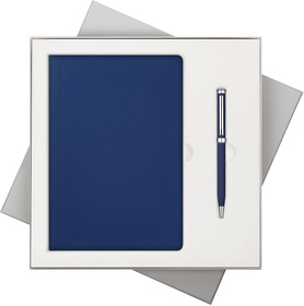 Подарочный набор Spark, синий (ежедневник, ручка) (A2305.030)