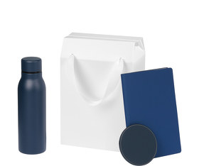 Подарочный набор Sorento, синий (термобутылка, ежедневник, зарядное устройство) (A241143.030)