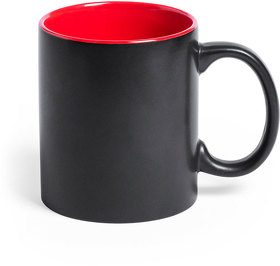 Кружка BAFY, черный с красным, 350мл, 9,6х8,2см, тонкая керамика