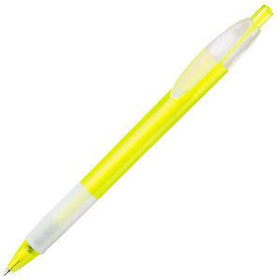 H214F/70 - X-1 FROST GRIP, ручка шариковая, фростированный желтый/белый, пластик