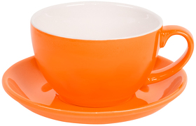 Чайная/кофейная пара CAPPUCCINO, оранжевый, 260 мл, фарфор (H27800/06)