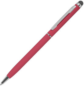 TOUCHWRITER SOFT, ручка шариковая со стилусом для сенсорных экранов, красный/хром, металл/soft-touch (H1105G/08)