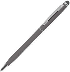 TOUCHWRITER SOFT, ручка шариковая со стилусом для сенсорных экранов, серый/хром, металл/soft-touch (H1105G/30)