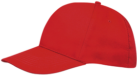 Бейсболка "SUNNY", 5 клиньев, застежка на липучке,  красный, 100% хлопок, плотность 180 г/м2 (H788110.145)