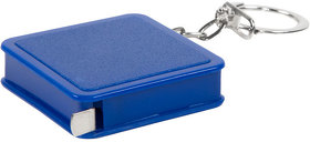 H7305/24 - Брелок-рулетка (1 м); синий; 4х4х1 см; пластик; тампопечать