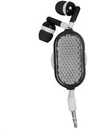 Наушники со светоотражателем и держателем RASUM, черный, 2х8,6х2,6 см, пластик