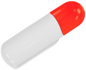 H23600_8Gb/08 - USB flash-карта "Alma" (8Гб),белый с красным, 6х2х1,5см,пластик