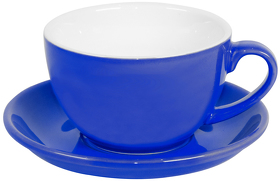 Чайная/кофейная пара CAPPUCCINO, синий, 260 мл, фарфор
