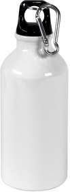 Бутылка под сублимацию GREIMS с карабином, белый, 400 мл, алюминий