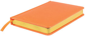 Ежедневник датированный Joy, А5,  оранжевый, белый блок, золотой обрез