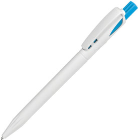 Ручка шариковая TWIN WHITE, белый/голубой, пластик (H161/01/135)