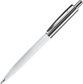 BUSINESS, ручка шариковая, белый/серебристый, металл/пластик