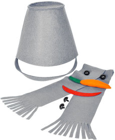 Набор для лепки снеговика  "Улыбка", серый, фетр/флис/пластик (H20901/30)