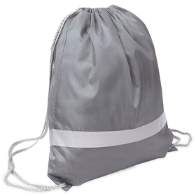 H16108/30 - Рюкзак мешок со светоотражающей полосой RAY, серый, 35*41 см, полиэстер 210D