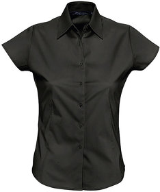 H717020.312 - Рубашка женская "Excess", черный, 97% х/б, 3% п/эг/м2