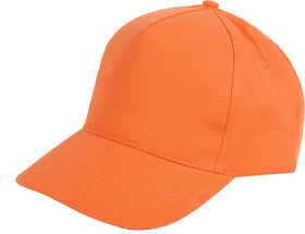 Бейсболка "Light", 5 клиньев,  застежка на липучке; оранжевый; 100% хлопок; плотность 150 г/м2 (H8301/44)