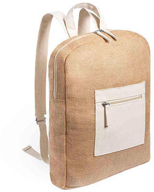 Рюкзак MARNEL, бежевый, 40 x 32 x 7 см, 100% джут 240 г/м2 /хлопок 200 г/м2