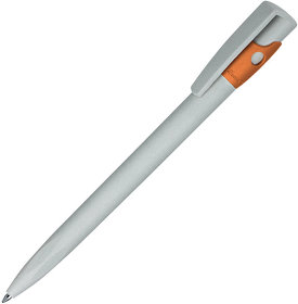KIKI ECOLINE, ручка шариковая, серый/оранжевый, экопластик