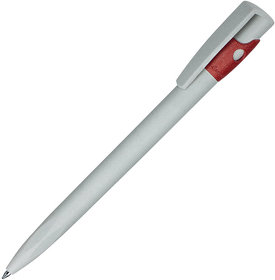 KIKI ECOLINE, ручка шариковая, серый/красный, экопластик (H392EW/08)