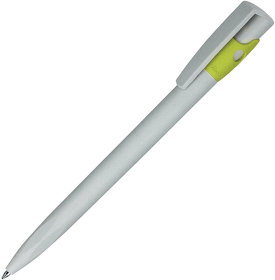 KIKI ECOLINE, ручка шариковая, серый/светло-зеленый, экопластик (H392EW/19)