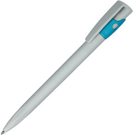 H392EW/22 - KIKI ECOLINE, ручка шариковая, серый/голубой, экопластик