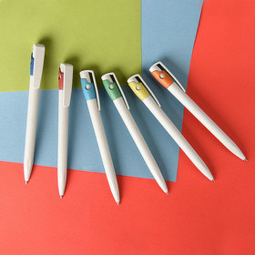KIKI ECOLINE, ручка шариковая, серый/синий, экопластик