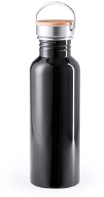 Бутылка для воды  TULMAN, сталь, 800 мл, черный