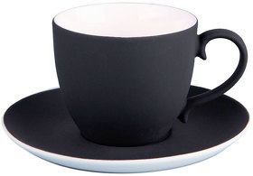 H25703/35 - Чайная пара TENDER, 250 мл, черный, фарфор, прорезиненное покрытие