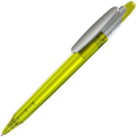 H503F/70 - OTTO FROST SAT, ручка шариковая, фростированный желтый/серебристый клип, пластик