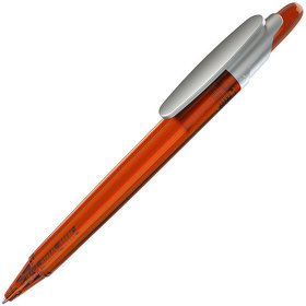 OTTO FROST SAT, ручка шариковая, фростированный оранжевый/серебристый клип, пластик