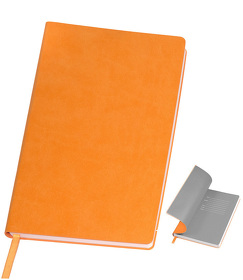 Бизнес-блокнот "Funky", 130*210 мм, оранжевый, серый форзац, мягкая обложка, в линейку (H21209/06/30)