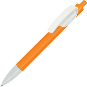TRIS, ручка шариковая, оранжевый корпус/белый, пластик (H203/05)