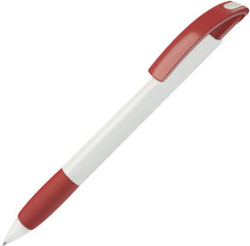 H151/08 - NOVE, ручка шариковая с грипом, красный/белый, пластик