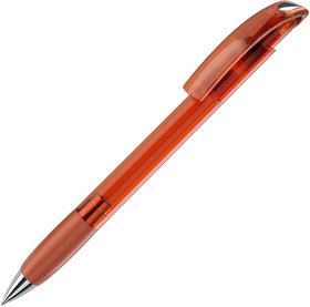NOVE LX, ручка шариковая с грипом, прозрачный оранжевый/хром, пластик (H152/48/63)