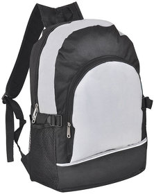 Рюкзак. серый с чёрным, 30х42х13, Полиэстер 600D+1680D, шелкография