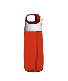 Бутылка для воды TUBE, 700 мл; 24х8см, красный, пластик rPET