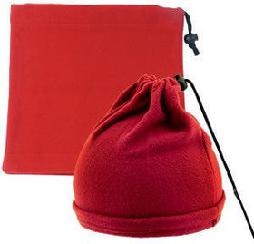 Шапка-шарф с утяжкой "Articos", 24,5 x 25,5 см, красный, флис, 200 гр/м2 (H348016/08)