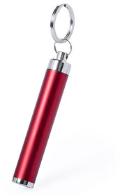 Брелок BIMOX с фонариком, красный, L=8,5см, пластик