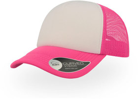 Бейсболка "RAPPER", 5 клиньев, пластиковая застежка, розовый неон с белым; 100% полиэстер, 80 г/м2 (H25420.119)