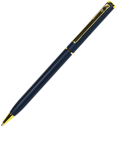 SLIM, ручка шариковая, темно-синий/золотистый, металл (H1101/25)